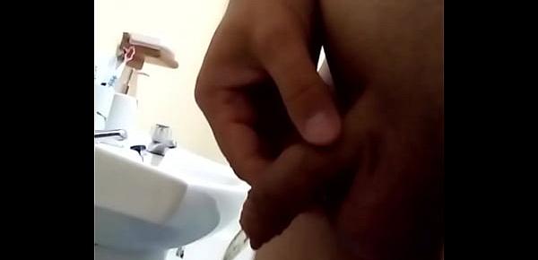  peeing in toilet